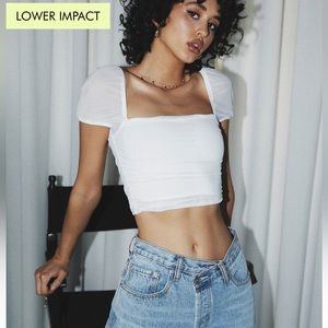 Princess Polly White Crop Top